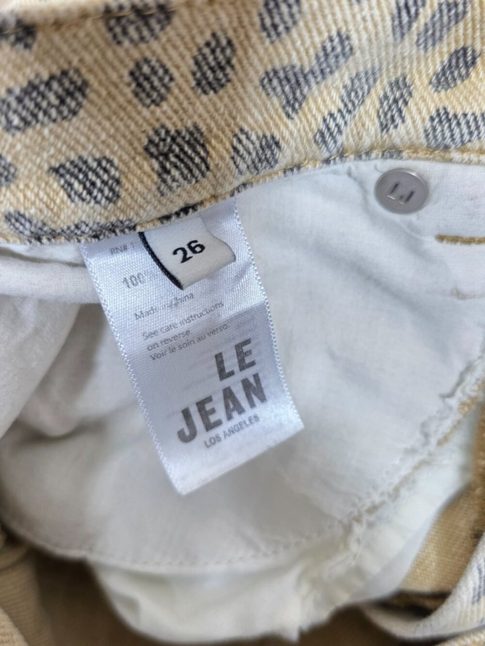 LE JEAN Nomad Leopard Ankle Jeans100% Cotton Size 26 - Picture 10 of 10